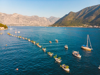 aerial view of fashinada holidays in perast montenegro