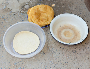 Fried puffy bread of Kazakhstan known as Baursak