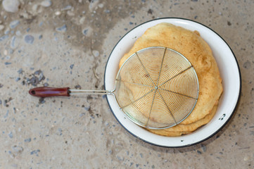 Fried puffy bread of Kazakhstan known as Baursak