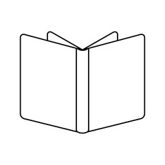 textbook education open isolated icon
