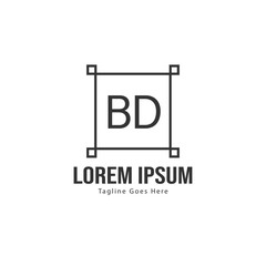 Fototapeta premium BD Letter Logo Design. Creative Modern BD Letters Icon Illustration