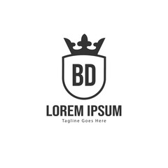 BD Letter Logo Design. Creative Modern BD Letters Icon Illustration