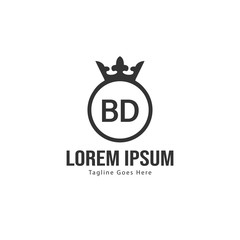 BD Letter Logo Design. Creative Modern BD Letters Icon Illustration