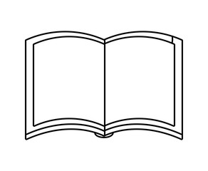 textbook education open isolated icon