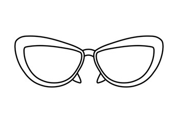 Fototapeta premium optical eyeglasses female isolated icon