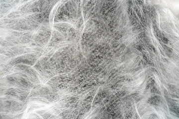 Gray wool. The texture of natural wool.