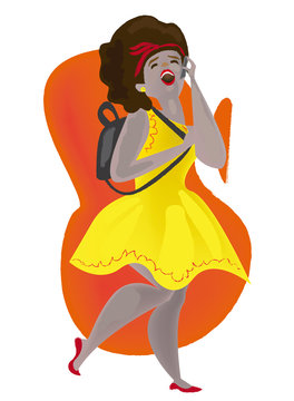  Girl talking on her smatphone