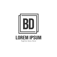 BD Letter Logo Design. Creative Modern BD Letters Icon Illustration