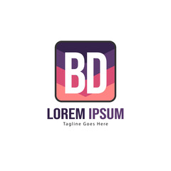 BD Letter Logo Design. Creative Modern BD Letters Icon Illustration