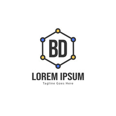 BD Letter Logo Design. Creative Modern BD Letters Icon Illustration