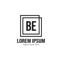 BE Letter Logo Design. Creative Modern BE Letters Icon Illustration