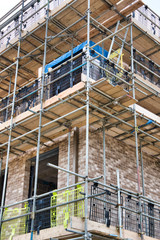 a new house construction site