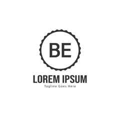 BE Letter Logo Design. Creative Modern BE Letters Icon Illustration