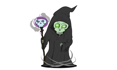 Skeleton Wizards Vector