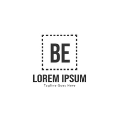 BE Letter Logo Design. Creative Modern BE Letters Icon Illustration