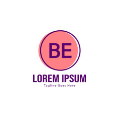 BE Letter Logo Design. Creative Modern BE Letters Icon Illustration