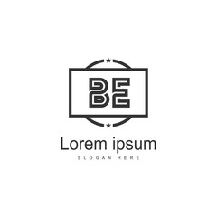 BE Letter Logo Design. Creative Modern BE Letters Icon Illustration