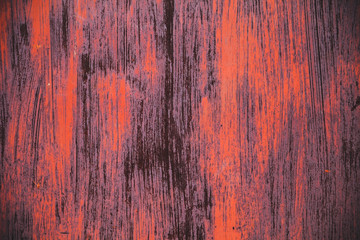 Abstract colorful wall texture and background. Close-up iron surface with old red and brown paint
