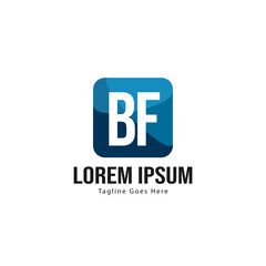 Obraz premium BF Letter Logo Design. Creative Modern BF Letters Icon Illustration