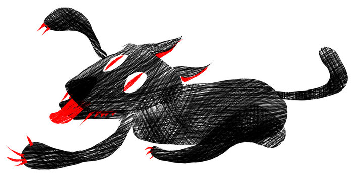 illustration black cat
