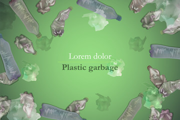 Plastic pollution background