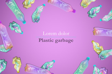 Plastic pollution background