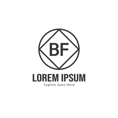 BF Letter Logo Design. Creative Modern BF Letters Icon Illustration