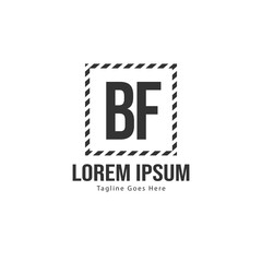 Fototapeta premium BF Letter Logo Design. Creative Modern BF Letters Icon Illustration