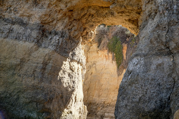 cliffs on the coast in Lagos 