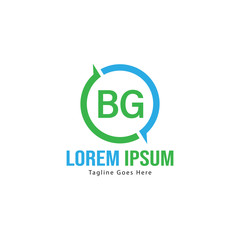 BG Letter Logo Design. Creative Modern BG Letters Icon Illustration