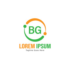 Fototapeta premium BG Letter Logo Design. Creative Modern BG Letters Icon Illustration