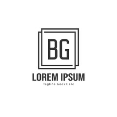 BG Letter Logo Design. Creative Modern BG Letters Icon Illustration