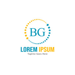 BG Letter Logo Design. Creative Modern BG Letters Icon Illustration