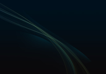 Abstract background waves. Black, blue and green abstract background