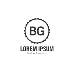 BG Letter Logo Design. Creative Modern BG Letters Icon Illustration