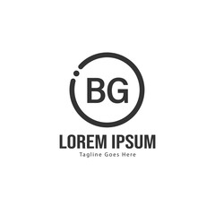 BG Letter Logo Design. Creative Modern BG Letters Icon Illustration
