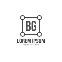 BG Letter Logo Design. Creative Modern BG Letters Icon Illustration