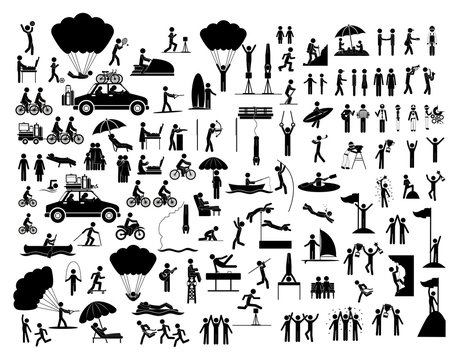 Set of People icon activities