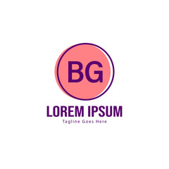 BG Letter Logo Design. Creative Modern BG Letters Icon Illustration