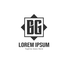 BG Letter Logo Design. Creative Modern BG Letters Icon Illustration