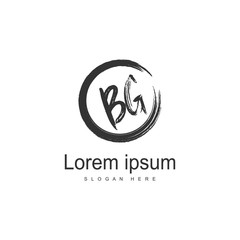 BG Letter Logo Design. Creative Modern BG Letters Icon Illustration