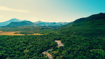 Green view of mountains