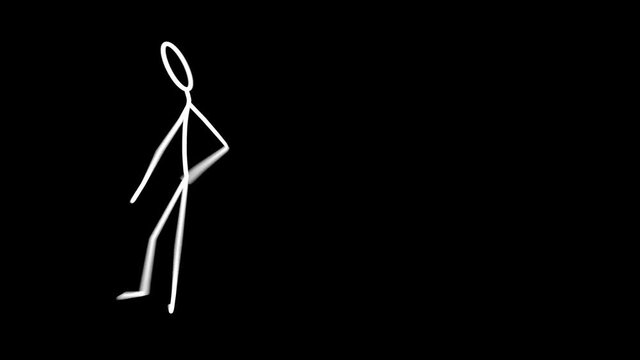 Loopable hiphop breakdancing stickman