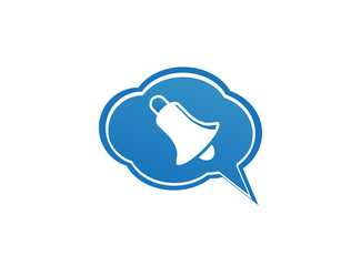 Bell ring for logo design illustration in chat icon