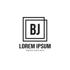 BJ Letter Logo Design. Creative Modern BJ Letters Icon Illustration