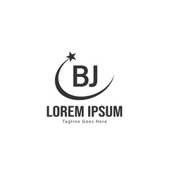 BJ Letter Logo Design. Creative Modern BJ Letters Icon Illustration