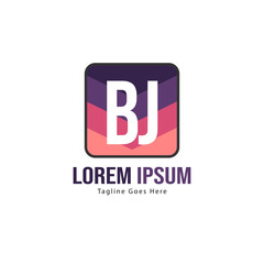 BJ Letter Logo Design. Creative Modern BJ Letters Icon Illustration