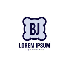 Obraz premium BJ Letter Logo Design. Creative Modern BJ Letters Icon Illustration