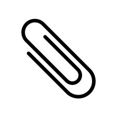 Paper clip icon flat vector illustration design