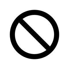 Prohibition icon flat vector illustration design